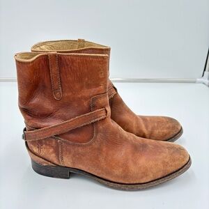 Frye Brown Leather Ankle Boots